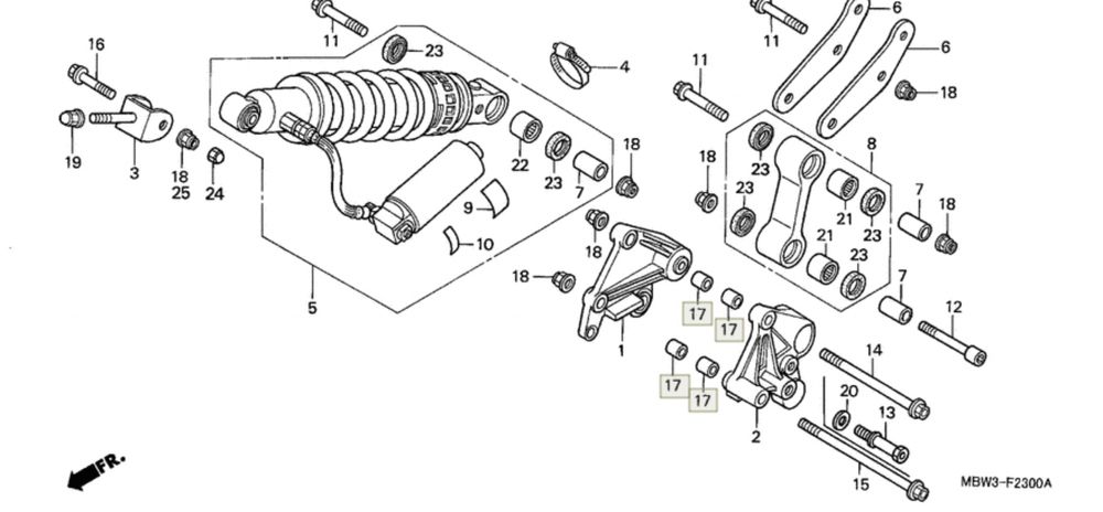 Втулка подвески  (10x16) 90199-MBW-000, Новый, HONDA original