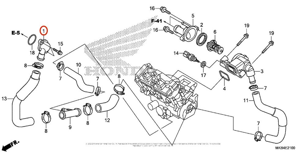 Переходник CBR1000RR , Новый, HONDA original