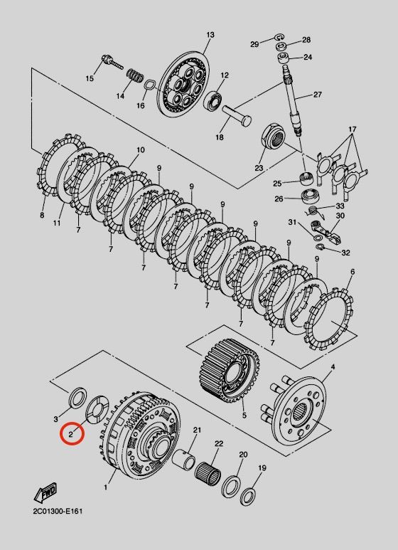 Пластина сцепления YAMAHA R6, Новый, YAMAHA original