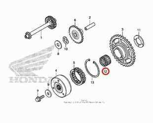 Подшипник обгонной муфты 30X35X20, Новый, HONDA original