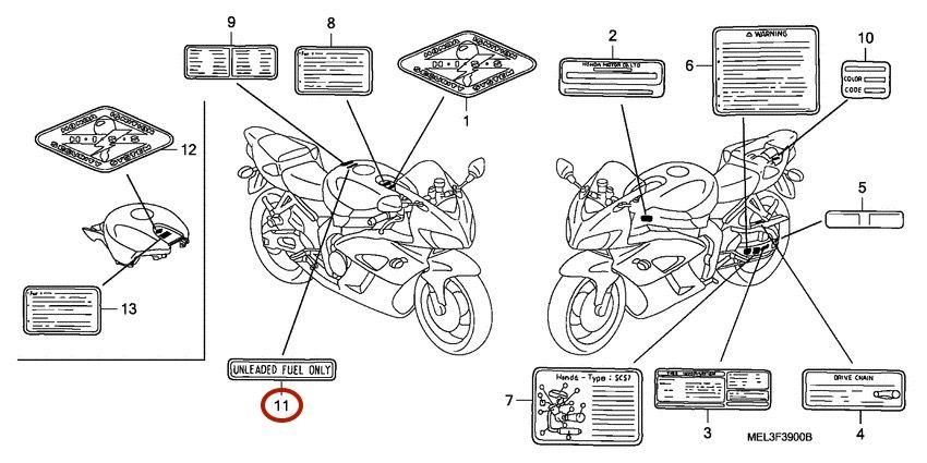 Лейба №9, Новый, HONDA original