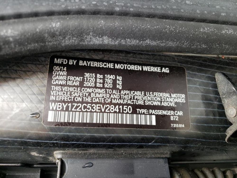 2014 BMW I3 9880$ в дороге