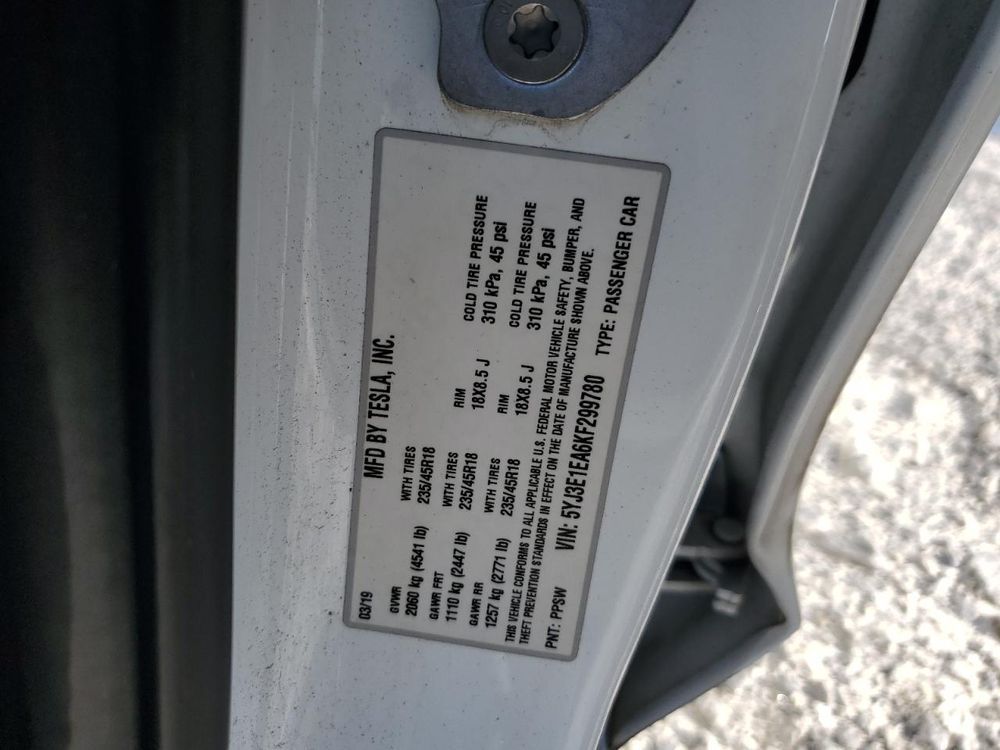 2019 TESLA MODEL 3 $16500 в наявності