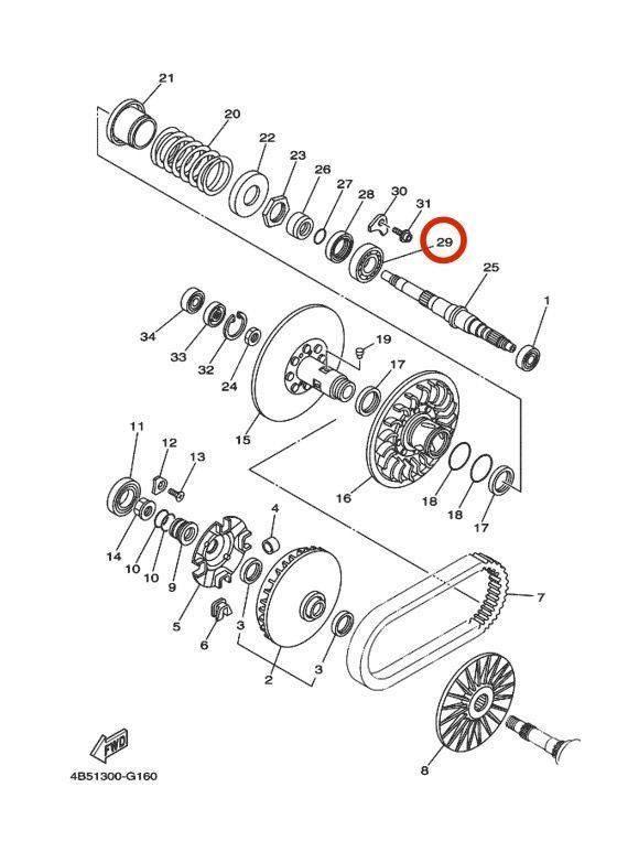 Подшипник, Новый, YAMAHA original