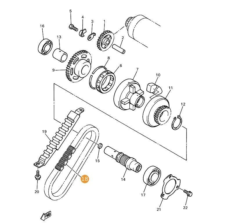 Цепь привода генератора Yamaha XJ900 Diversion, Новый, YAMAHA original