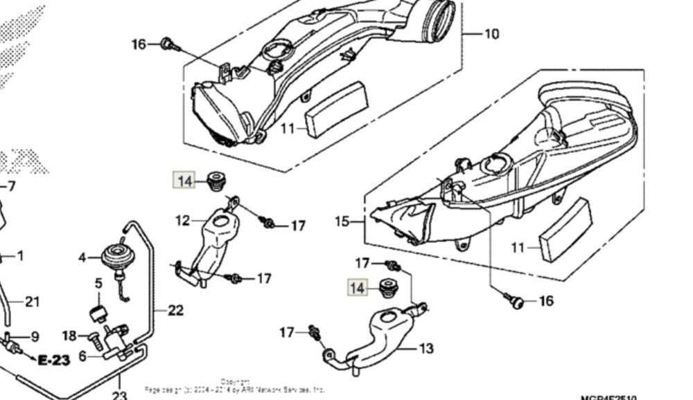 Соеденитель воздуховода, Б/У, HONDA original