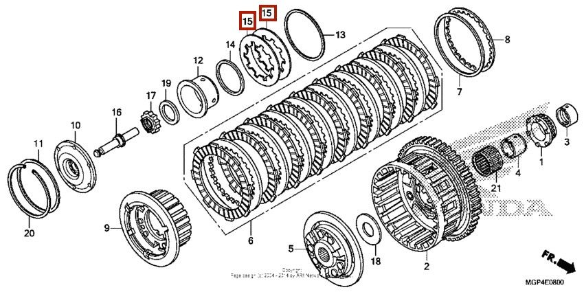 Пружина сцепления CBR1000RR 08-10, Новый, HONDA original