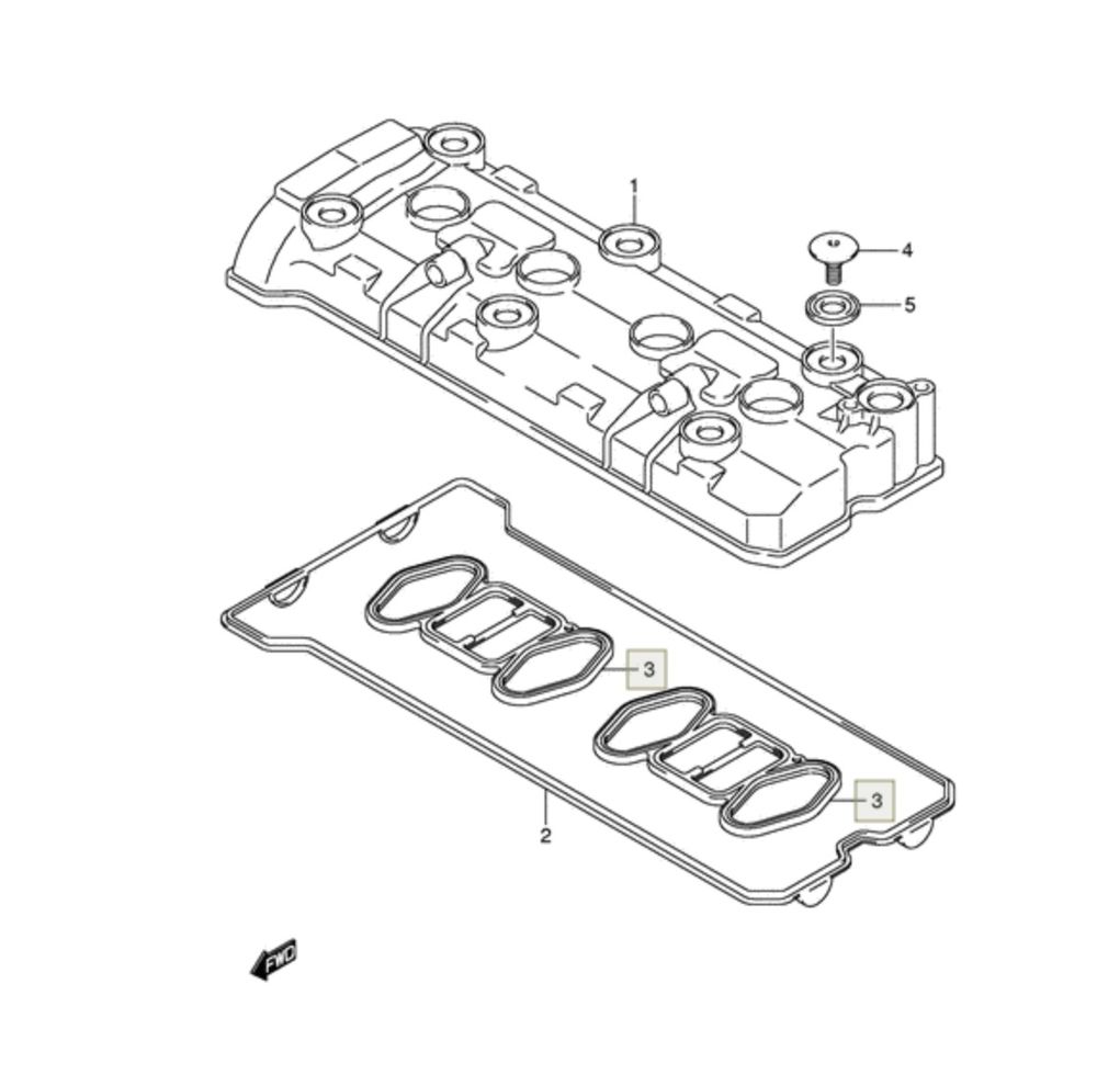 Прокладка клапанной крышки #2, Новый, SUZUKI original