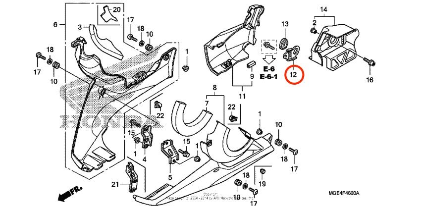 Кронштейн VFR1200, Новый, HONDA original